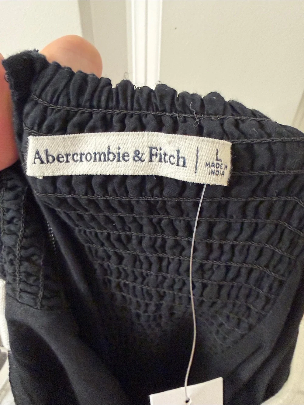 Abercrombie & Fitch Black Maxi Dress with White Trim